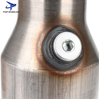 Convertidor Catalítico Universal de 2.5 Pulgadas con Puerto O2, Alto Flujo, Acero Inoxidable, EPA Euro 4 5 6, para Reparación del Sistema de Escape de Automóviles
