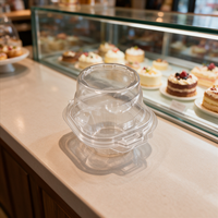 Contenitori Trasparenti Personalizzati per Cupcake con Coperchio a Conchiglia, Scatole in Plastica Trasparente per Cupcake