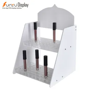 high quality free design 3 tier acrylic makeup display stand