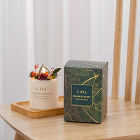 Luxuriöse Handgefertigte 100% Natürliche Sojawachs-Kunstkerze im Glasgefäß mit Individuellem Duft und Konservierten Trockenblumen Geschenkset für Muttertag und Weihnachten