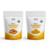 Sachet Doypack Personnalisé Imprimé en Plastique, Aluminium et Mylar avec Fermeture Zip, Qualité Alimentaire, Durable, pour Emballage de Noix, Snacks et Poudre de Curcuma