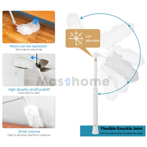 Masthome Hộ Gia Đình Làm Sạch Có Thể Thu Vào Đầu Có Thể Thay Đổi Ma Thuật Microfiber Duster - Product Image 4