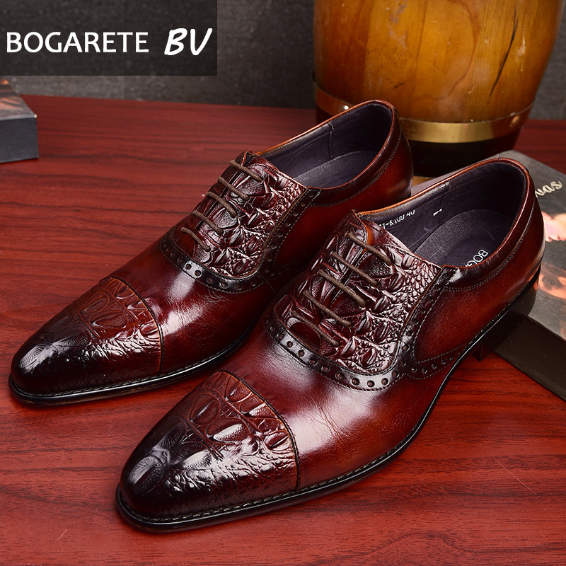 Chaussures En Cuir Pour Homme - Style Décontracté Bureau - Semelle Caoutchouc Antidérapante - Cuir Respirant