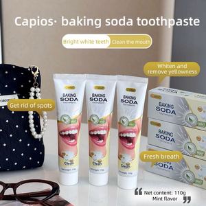 <span class=keywords><strong>Dentifrice</strong></span> à la menthe au bicarbonate de soude cristallin, blanchiment naturel, <span class=keywords><strong>anti</strong></span>-<span class=keywords><strong>taches</strong></span>, équilibre du pH, haleine fraîche, soin buccal, sans fluor, usage domestique - Product Image 2