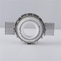 Plafonnier encastré sans cadre, anneau circulaire, ouverture 100 mm, aluminium, kit d'éclairage pour hôtel et maison