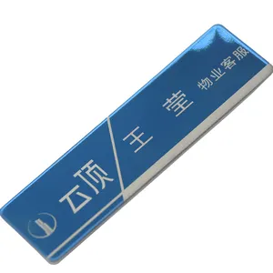 Wholesale Custom Logo Blank Staff Name Badge/stainless Steel Metal Stainless Steel Laser Engraving Blank for Uv Printing CN;ZHE