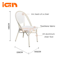 Chaise bistrot moderne en aluminium de qualité supérieure, nouveau style, pour café et restaurant