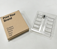 Boîte à médicaments personnalisée avec logo, en matériaux recyclés, étanche, pour 2ml/3ml/10ml, étiquette, boîte à peptides, 1 paquet, 2 flacons, plateau en carton pour pilules