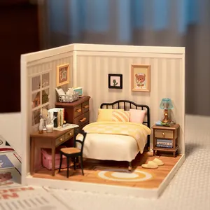 Robotime Rolife DW009 Sweet Dream Bedroom Model Kit Toy 3D Plastic Puzzle DIY Miniature House