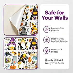 Pegatinas de Vinilo para Pared de Halloween, Adhesivo Removible, Decoración Impermeable, Forma Rectangular, para Manualidades y Regalos - Product Image 1