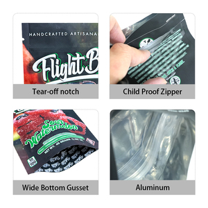 Bolsas de Mylar Cali de 3.5g con Cierre Hermético, a Prueba de Olores, de Aluminio, con Forma Especial y Corte Personalizado, para Dulces Comestibles y Gomitas - Product Image 3