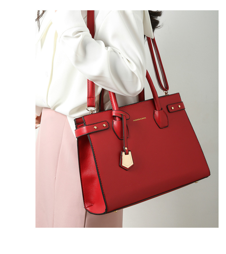 King Ma 3 Piece Tote Bag Set For Women - PU Leather Woven Handbag Purse Set - View #3