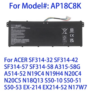AP18C8K แบตเตอรี่แล็ปท็อปสำหรับ ACER <span class=keywords><strong>SF314</strong></span>-32 <span class=keywords><strong>SF314</strong></span>-<span class=keywords><strong>42</strong></span> <span class=keywords><strong>SF314</strong></span>-57 <span class=keywords><strong>SF314</strong></span>-58 A315-58G A514-52 N19C4 N19H4 N20C4 50.29WH 11.25v - Product Image 2