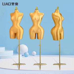 US Stock Weibliche kurvige Schaufenster puppen Pinable Half Body Boutique Display Plus Size Torso Kleid Schaum puppe für Erwachsene Schneider Dummy - Product Image 1