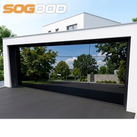 Système moderne de portes et fenêtres coulissantes en alliage d'aluminium fini pour maison et garage