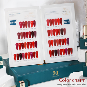 Kit de vernis à ongles en gel rouge rose pour la Saint-Valentin, marque privée AS, logo personnalisé, 15 ml, vernis UV gel avec couche de base et de finition - Product Image 2