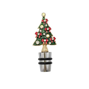 Christmas Wine Stopper Plastic Bottle Sealer With Santa Snowman Design For Wine Beverage Bottles - Product Image 2