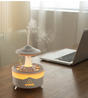 Meilleur cadeau : Diffuseur d'arômes unique en forme de nuage UFO avec télécommande, lumière d'ambiance, décoration de bureau pour la maison