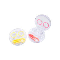 Étui à lentilles de contact miniature portable mignon et coloré, simplicité, emballage cosmétique, boîte à lentilles de contact, emballage personnalisé