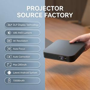 Appareils de toilettage personnel les plus vendus, <span class=keywords><strong>mini</strong></span> projecteur 4k Android intelligent Wifi, objectif Bi LED 3 pouces, projecteur DLP - Product Image 2