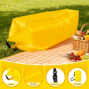 Divano Gonfiabile Portatile da Esterno, Reclinabile Singolo Pieghevole per Campeggio, in Tessuto Oxford Rinforzato, Ripiegabile e Comprimibile per Spedizione - Product Image 3