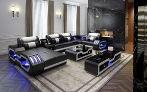 Globale hot-vendita felice divano in pelle con molti colori differenti divani set 7 posti mobili per soggiorno - Product Image 5