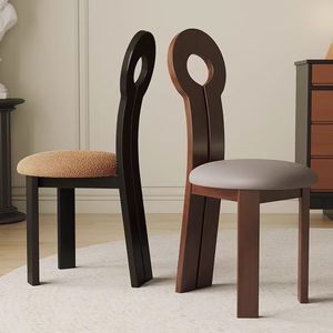 Ghế đẩu có chân gỗ nội thất gia đình chất lượng cao ba chân nhung tròn Ottoman chân tròn ghế gỗ - Product Image 4