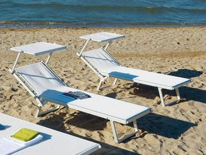 Tumbona de Playa de Aluminio con Toldo, Tumbona de Exterior - Product Image 3