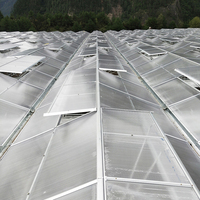 Serre agricole multi-chapelles légère en polycarbonate, grande serre Venlo à haute transparence en plaques PC