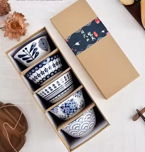 Japanse Stijl 4.5 Inch Handgeschilderde Kom Cadeau Set Onderglazuur Huishoudelijke Rijstkom Keramisch Servies - Product Image 2