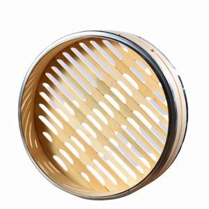 Vaporera de Tortillas de Bambú Ecológica, Mini Vaporera de Bambú de 12 Pulgadas, Anillos de Bambú para Pollo, Vaporera de 3 Compartimentos para Masa de Pan - Product Image 4
