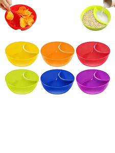 En gros, Bols à trempette et à collation, récipients de mélange compartimentés pour fêtes, soirées cinéma, buffets, apéritifs, pique-niques et salles de pause - Product Image 4