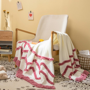 Y-W punto estilo Retro de la hora de la siesta del bebé decoración de la habitación de la abuela a afgano manta de vuelta - Product Image 1