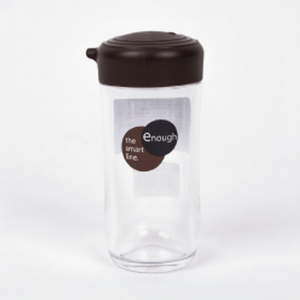 Inomaata grande bottiglia d'argento bicchieri di plastica marrone - Product Image 1