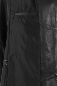 Abrigo de Mujer Personalizado 100% Cuero Nappa Negro Genuino, Cierre YKK de Alta Calidad, Logotipo Personalizado, Marca Privada, OEM, Venta al Por Mayor - Product Image 5