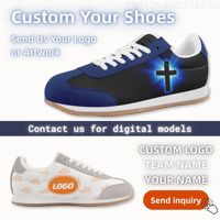 Baskets décontractées pour hommes à marque privée avec imprimé croix religieuse, chaussures de sport personnalisées pour marques de détail |   FN112A-26025183-5