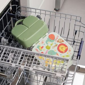 Customized Kids Lunch Bento Box With 3 Compartments Lunch Box Containers for School New Plastic Bento Lunch Box With Dividers - Product Image 4