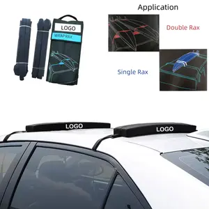 升级通用汽车配件安全便携式车顶行李架横杆包裹垫，用于行李架冲浪板滑雪板自行车