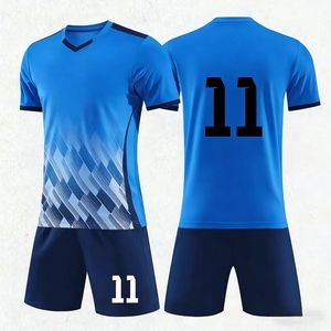 Maillot de football respirant à séchage rapide imprimé par sublimation de qualité, avec logo d'équipe personnalisé, ensembles d'entraînement unisexes en gros pour le football - Product Image 3