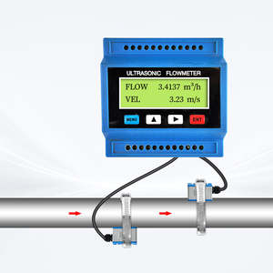 Aanpasbare Digitale Ultrasone Stroommeter Voor Grote Buizen Industriële Klem Rs485 Muurbevestigingsmodule Voor Waterolievloeistoffen Oem - Product Image 1