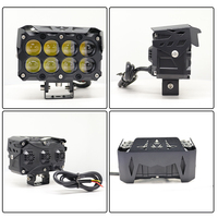 Phares de moto à 8 lentilles JHS, phares LED, feux de route avec refroidissement par ventilateur, feux de travail, ampoules antibrouillard pour moto, camion, voiture