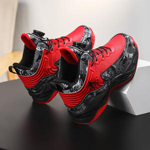 Chaussures de <span class=keywords><strong>basket</strong></span>-ball pour enfants, baskets montantes à boutons pour garçons, baskets pour petits et grands enfants, tige en EVA, semelle intermédiaire en caoutchouc, tissu extensible en maille, sport - Product Image 3