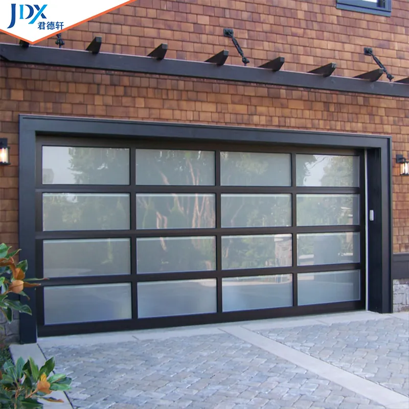 Nova porta de garagem dobrável horizontal, 8 por 7 7x10 seções 98 seções porta da garagem com abertura pequena da porta
