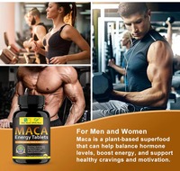 Énergisant entièrement naturel Maca : Boost d'énergie, endurance, soutien hormonal – Compléments pour hommes – Comprimés d'énergie Maca