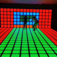 Dalles magnétiques LED 30x30cm pour piste de danse, activables directement de l'usine, sensibles à la pression, personnalisables OEM pour fêtes, discothèques et scènes