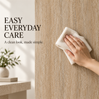 Revêtement mural en PVC imperméable moderne, grain de marbre, panneau 3D pour les intérieurs commerciaux
