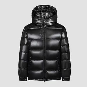 Custom <strong>Black</strong> Designer Puffer Jacket Glossy <strong>Men</strong> Shiny Down <strong>Coat</strong> - Product Image 1