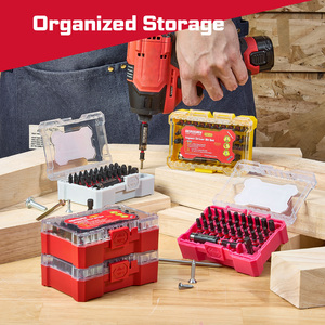 Kit Múltiple <span class=keywords><strong>de</strong></span> Puntas <span class=keywords><strong>de</strong></span> Destornillador y Taladro, Grado Industrial, Material S2, Color Negro + Rojo, con Tratamiento <span class=keywords><strong>de</strong></span> <span class=keywords><strong>Superficie</strong></span> <span class=keywords><strong>de</strong></span> Fosfato <span class=keywords><strong>de</strong></span> Manganeso - Product Image 3