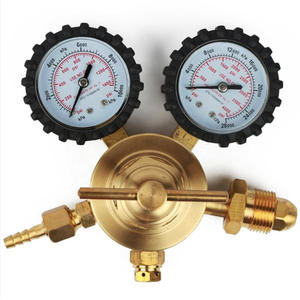 ตัวปรับแรงดันไนโตรเจนแบบสองเกจ ทำจากทองเหลือง สำหรับแก๊ส LPG อาร์กอน คาร์บอนไดออกไซด์ และอะเซทิลีน - Product Image 1