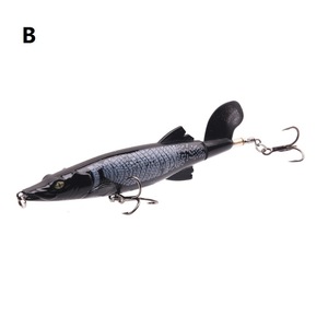 Esche Artificiali in Plastica Dura 13cm/16g, Esca Bionica Galleggiante a Forma di Coccodrillo con Motore a Elica e Motivo a Onde per la Pesca al Dogfish - Product Image 5